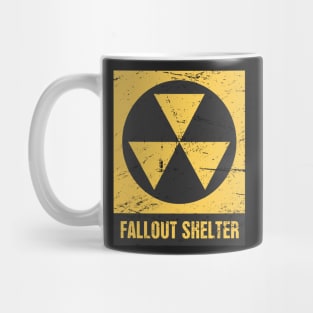 Vintage Nuclear Fallout Shelter Sign Mug